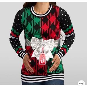 Tipsy Elves Best Gift Ever Maternity Christmas Sweater Large TE-CWSW427L